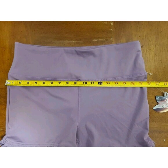 Vasana Orchid Purple Stretch Ruffled Hem High Waisted Pull-On Shorts Size XL NWT - Picture 7 of 7